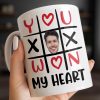 You Won My Heart With Tic-Tac-Toe And Hearts - Personalized Custom Coffee Mug - CPL1346_MG You Won My Heart With Tic-Tac-Toe And Hearts - Personalized Custom Coffee Mug - CPL1346_MG