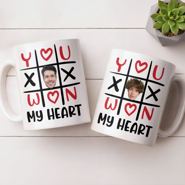 You Won My Heart With Tic-Tac-Toe And Hearts - Personalized Custom Coffee Mug - CPL1346_MG You Won My Heart With Tic-Tac-Toe And Hearts - Personalized Custom Coffee Mug - CPL1346_MG