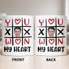 You Won My Heart With Tic-Tac-Toe And Hearts - Personalized Custom Coffee Mug - CPL1346_MG You Won My Heart With Tic-Tac-Toe And Hearts - Personalized Custom Coffee Mug - CPL1346_MG