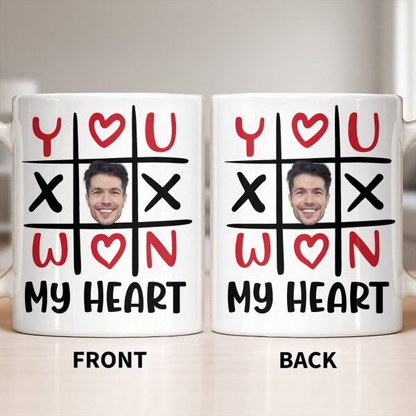 You Won My Heart With Tic-Tac-Toe And Hearts - Personalized Custom Coffee Mug - CPL1346_MG You Won My Heart With Tic-Tac-Toe And Hearts - Personalized Custom Coffee Mug - CPL1346_MG