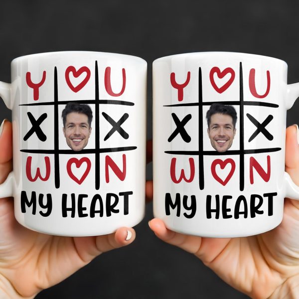 You Won My Heart With Tic-Tac-Toe And Hearts - Personalized Custom Coffee Mug - CPL1346_MG You Won My Heart With Tic-Tac-Toe And Hearts - Personalized Custom Coffee Mug - CPL1346_MG