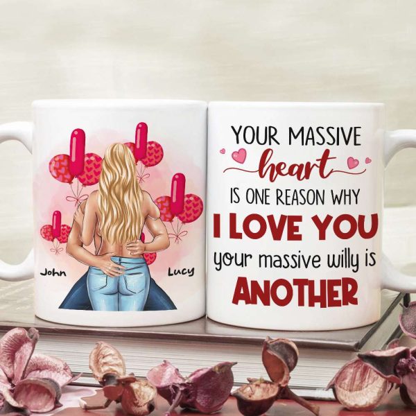 Your Massive Heart Is One Reason Why I Love You Personalized Couple Mug, Gift For Couple Your Massive Heart Is One Reason Why I Love You Personalized Couple Mug, Gift For Couple