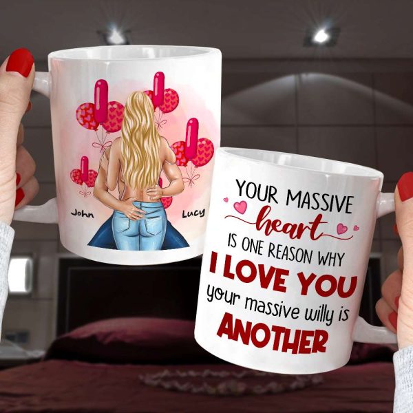 Your Massive Heart Is One Reason Why I Love You Personalized Couple Mug, Gift For Couple Your Massive Heart Is One Reason Why I Love You Personalized Couple Mug, Gift For Couple