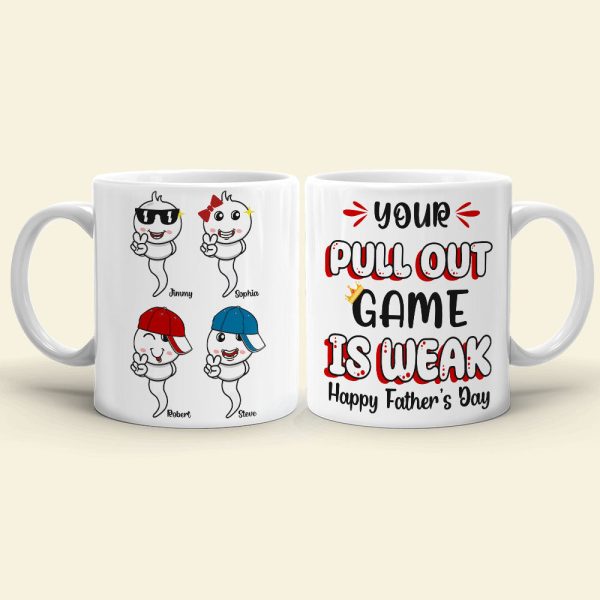 Your Pull Out Game Is Weak Personalized Mug, Gift For Father's Day Your Pull Out Game Is Weak Personalized Mug, Gift For Father's Day