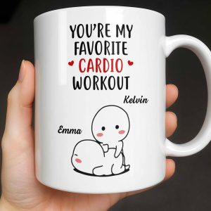 You're My Favorite Cardio Workout Cute Cartoon - Personalized Custom Coffee Mug - CPL1312_MG
