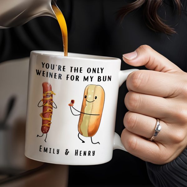 You're The Only Weiner For My Bun Hot Dog Design - Personalized Custom Coffee Mug - CPL174_MG You're The Only Weiner For My Bun Hot Dog Design - Personalized Custom Coffee Mug - CPL174_MG