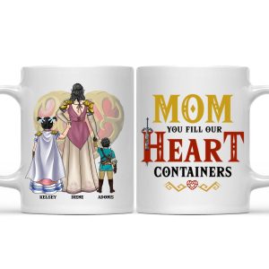 Zelda Mom You Filled Our Heart Containers - Gift For Mom - Personalized Ceramic Mug - CL07 NA94